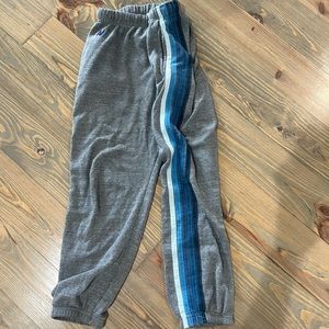 Mens aviator nation striped sweatpants size Medium